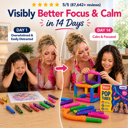 CalmFlex pop tubes for children offering engaging tactile and hands-on sensory play